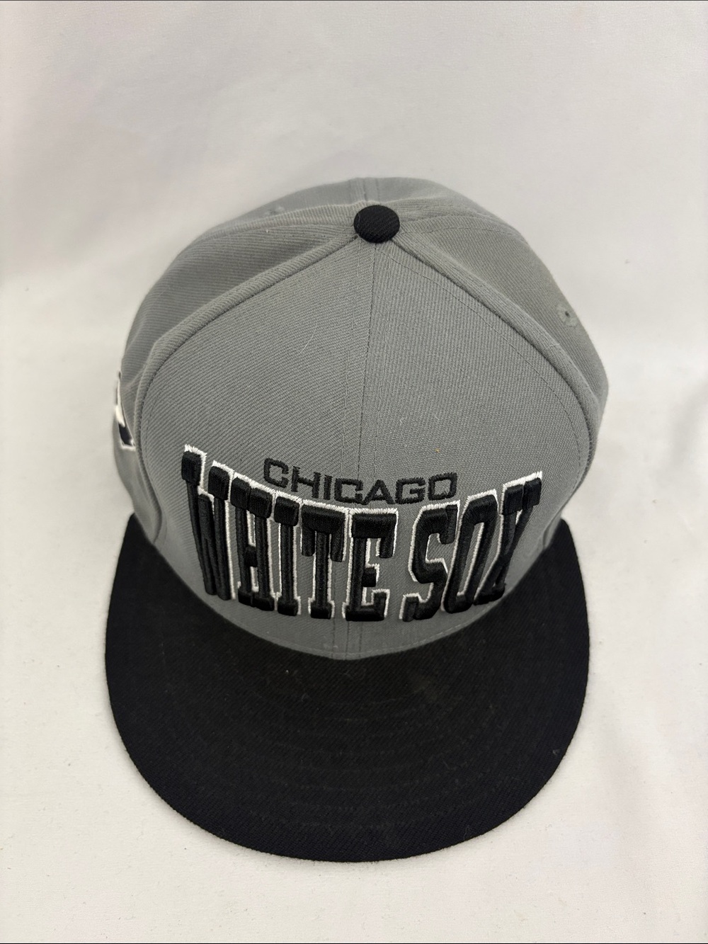 Chicago White Sox Gray Black New Era Fitted Hat Size 7 5/8 MLB Baseball
